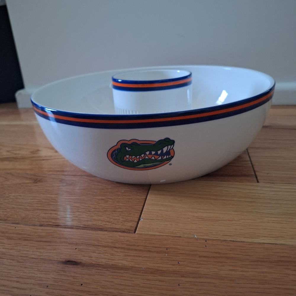The Memory Company Florida Gators 2004 Chip and Dip Bowl Set White Ceramic - Picture 5 of 9